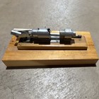 Vintage Heavy Duty Lever Action Nut Cracker Metal On Oak Wood Base Adjustable
