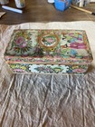 Antique 19th Century Quality Chinese Famille Rose Canton Lidded Pen Box