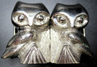 Mimi Di N 1977 Silver Tone Owls Vintage Belt Buckle