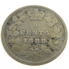 1888 Canada Five Cents Small Silver Canadian Circulated Victoria Coin M813