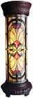 Tiffany Style Night Light 2 Bulb Pedestal Floor Lamp Victorian Stained Glass