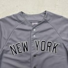 Vintage Majestic New York Yankees Jersey Mens Large Gray Mlb Baseball Shirt