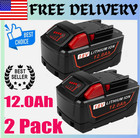 2pack For Milwaukee For M18 Lithium 12 Ah Extended Capacity Battery 48-11-1860