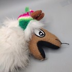 Llama Loca Real Fur Plush 10  Figure Soft Wool Stuffed Animal Toy With Hat