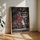 Michael Jordan Last Shot 1998 Finals Poster  Chicago Bulls Wall Art Print