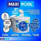 Maxi Pool 3 Inch Advanced Stabilized Chlorine Tablets Long Lasting 25 Lbs Bucket