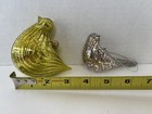 Set Of 2 Mercury Glass Bird Hanging Ornaments 