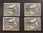 Qe Ii Ten Shillings Four Used Stamps Kut Kenya Uganda Tanganyika Gen2