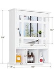 Bathroom Cabinet Storage Wall Mounted Shelf With Mirror Door Kitchen Organizer