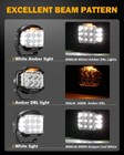 Auxbeam 5  168w Side Shooter Led Work Light Spot Pods Amber Drl Offroad Driving