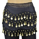 6 Pcs Belly Dance Skirt Scarf Hip Wrap Belt Wholesale Low Price Chiffon Coins