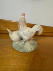 Vintage Artmark Ceramic Chicken Family Figurine     Rooster Hen Chicks    