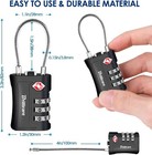 2 Pack Tsa Approved Luggage Locks  Combination Travel Cable Padlock  3-digit Wat