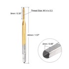 2pcs M1 4x0 3 Cobalt High Speed Steel Titanium Coated Straight Flute Thread Tap
