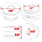 4pcs Cnc Solid Handlebar Riser Bushings For Harley Sportster Softail Dyna Chrome