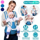 Baby Carrier Ergonomic With Hip Seat Front And Back Carry For Newborn Infant