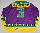 San Diego Gulls Mardi Gras Game Worn Used Signed Ahl Hockey Jersey - Size 58 2xl