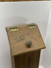 Vtg Hand Made Solid Wood Americana Farm House Rustic Toilet Paper Storage Holder