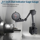 Digital Dial Indicator 0-1  0-0 001  Magnetic Base 132lbs 60kg Precision Gauge
