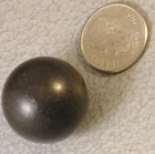 Natural Jet Lignite Gemstone Sphere Ball 20mm Protection Dispell Grief Mongolia