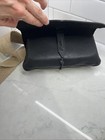 Rev War Repro Cartridge Pouch Black Leather   estate Militaria 