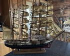 Vintage Preussen 25 In Tall Antique 1902 Sailing Ship Model Fully Assembled