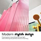  - Fluted Shower Liner 72  X 72  - Prevent Water Splashes - Modern Stylish Pink