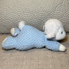 Vtg Eden White Baby Lamb Blue Terry Cloth Waffle Weave Thermal 10    Plush Floppy