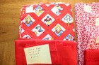 B4  Lot Of Hobby Craft Sewing Fabric  7  Yards Of Cotton Blend - Reds