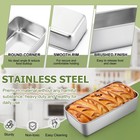 P p Chef Loaf Pan Set  9 X 5 Inch Bread Pans  Stainless Steel 9 Inch  Silver