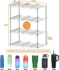 Suoxing 4 Pack Stackable Water Bottle Of 4-hold 12 Bottles  Clear 