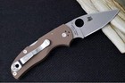 Spyderco Native 5 Sprint Run - Brown G-10 Handle   Cpm-15v Steel   Drop Point  