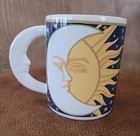  2 Vitromaster Galaxy Mug Vintage Sun Moon Stars 1993 Coffee Cup Moon Handle
