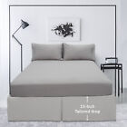 Mellanni Bed Skirt 15-inch Tailored Drop Pleated Bed Frame And Box Spring Cover