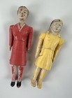 Vintage 1950 s Renwal Jointed Dollhouse Mother   Daughter Plastic Toy Figures