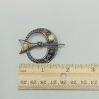 Vintage Celtic Penannular Style Brooch Silver Tone Lapel Pin
