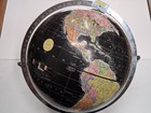 Vtg 1960s Replogle 12  Black Ocean World Globe Encyclopaedia Britannica Edition
