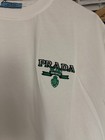 Last One   Prada Milano Logo Men Extra Large Classy White T-shirt
