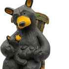 Bearfoots Black Bear Figurine Cuddle Time Mother And Cub Rocking Chair Decor