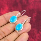 Sleeping Beauty Turquoise Gemstone Handmade 925 Sterling Silver Earrings Jewelry
