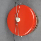 Vintage Red Floral Cake   Pie Holder Carrier 11  Tin Metal Mcm W  Wire Handle