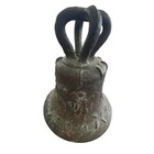 Antique Original Mexican Spanish Colonial Mission Bronze Bell 6 1 2  1800 s