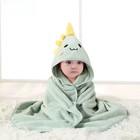 Animal Hooded Baby Bath Towel Soft Coral Velvet Absorbent Robe