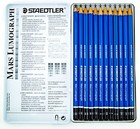 Staedtler Mars Lumograph 12 Degrees Drawing Pencils Tin Set Made In Germany