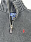 Polo Ralph Lauren Kids Quarter Zip Sweater Black Red Pony Logo Size S  8 