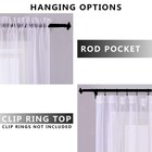Orange Curtains 63 Inch Length For Living Room  Rod Pocket Voile Ombre Curtains
