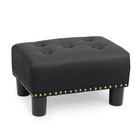 15 rectangular Ottoman Bench Leather Upholstered Black Tufted Lift Top Footstool