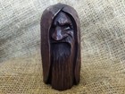 Wooden Odin Statue  Norse Mythology Collectible  Hand-carved Art 