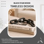 Boho Wooden Link Decor For Coffee Object Table   Shelf Black Stain