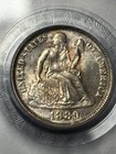 1889-p Seated Liberty Dime Pcgs Ms62  Toned   Nice Coin 